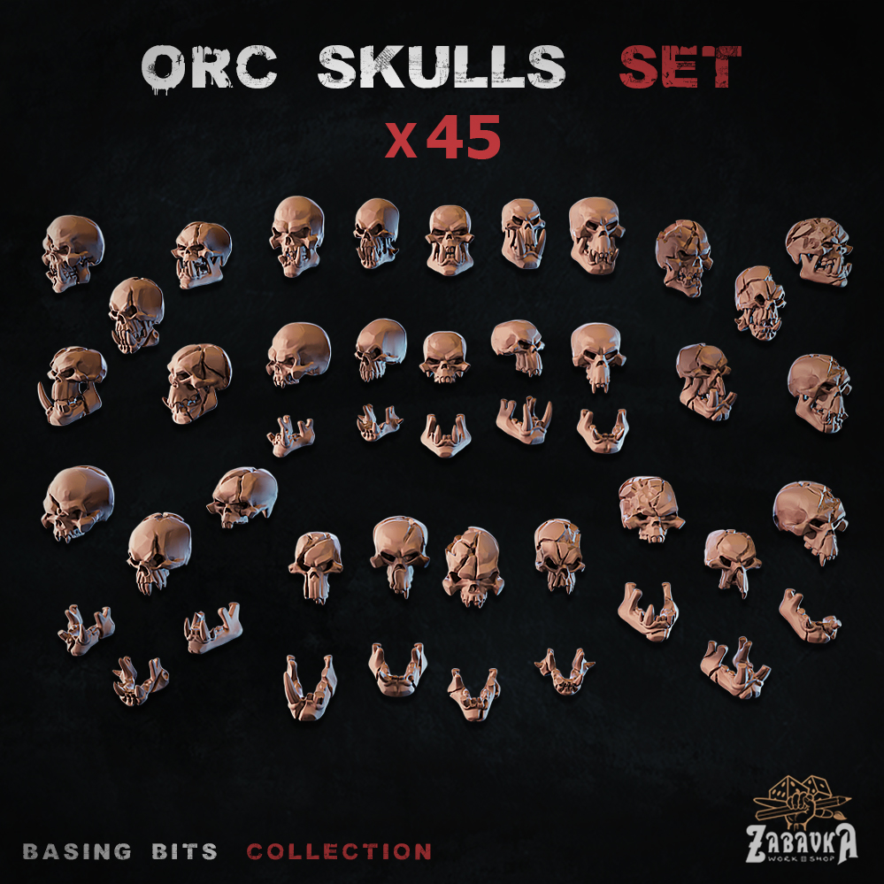 Orc Skulls- Basing Bits